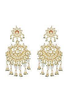 Gold Plated Kundan Chandbali Earrings