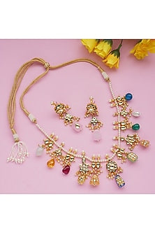 Gold Plated Kundan Necklace Set