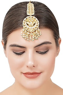 Gold Plated Kundan Maang Tikka