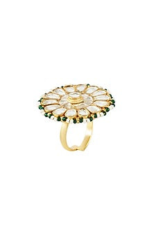 Gold Plated Pearl Drop Ring