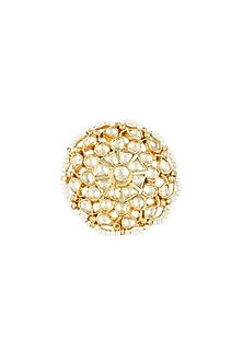 Gold Plated Kundan Ring