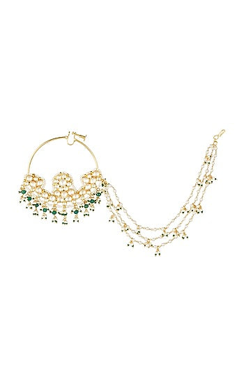 Gold Plated Kundan Nath