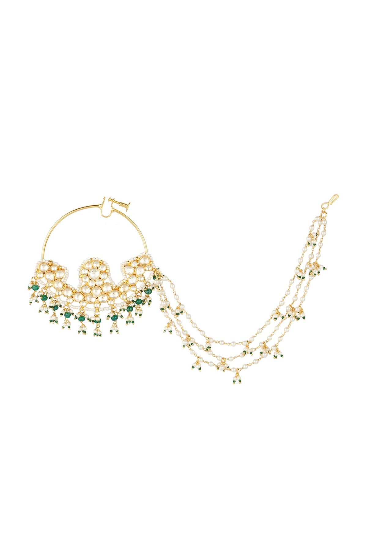 Gold Plated Kundan Nath