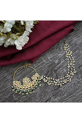 Gold Plated Kundan Nath