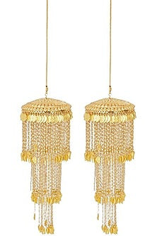 Gold Finish Kaleeras With Ghungroo