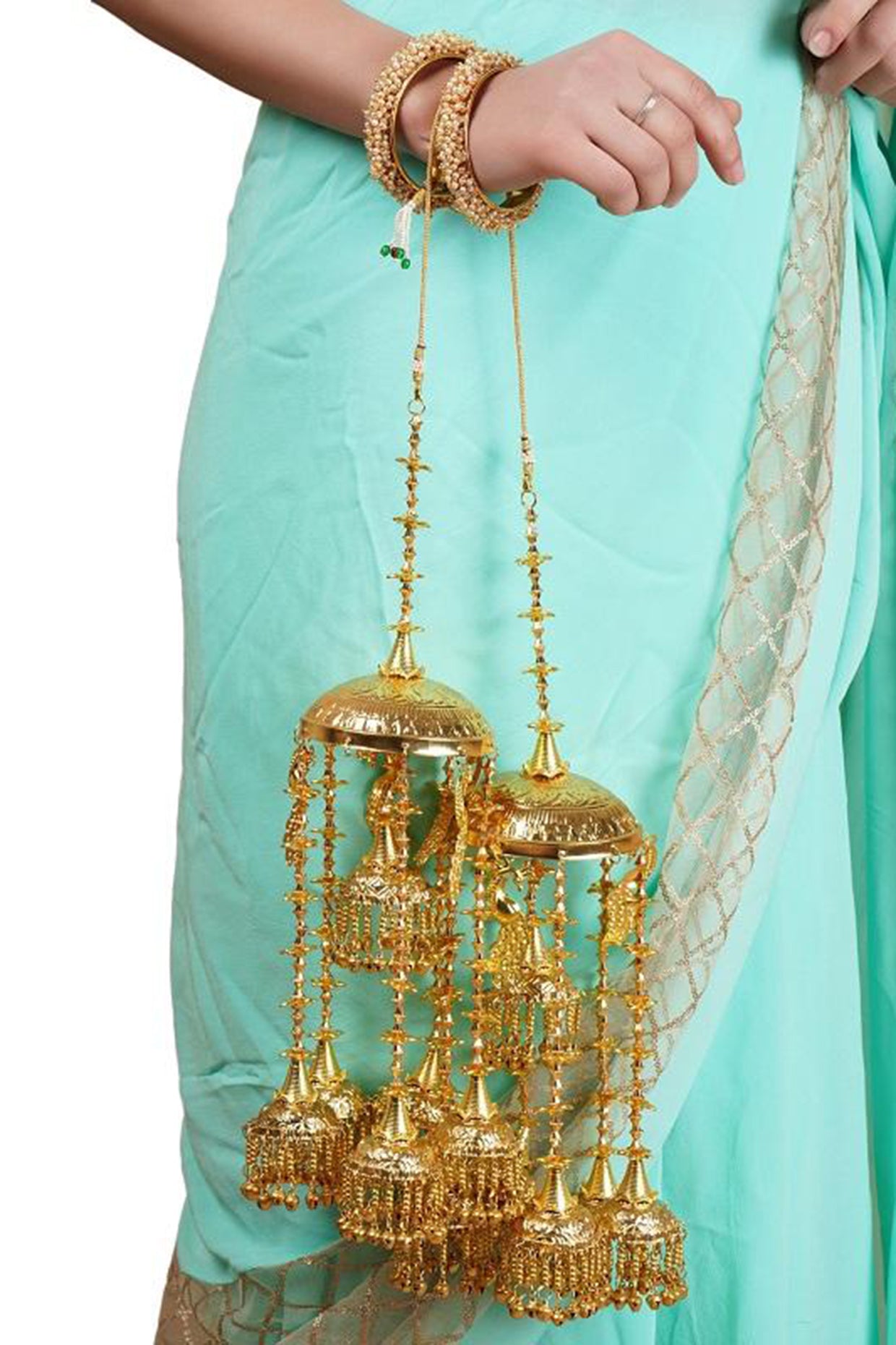 Gold Finish Ghungroo Kaleeras