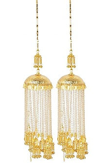 Gold Finish Ghungroo & Pearl Kaleeras