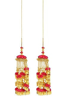 Gold Finish Pearl & Ghungroo Kaleeras