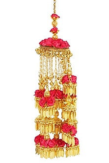 Gold Finish Pearl & Ghungroo Kaleeras
