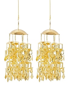 Gold Finish Ghungroo Kaleeras In Alloy