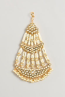 Gold Finish Kundan Polki Pasa