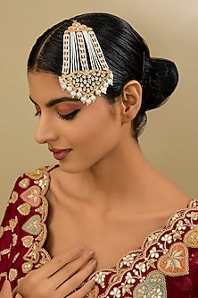 Gold Finish Kundan Polki Pasa