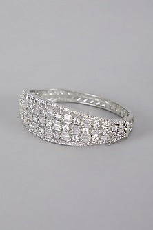 Silver Finish Diamond Bracelet