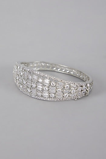 Silver Finish Diamond Bracelet