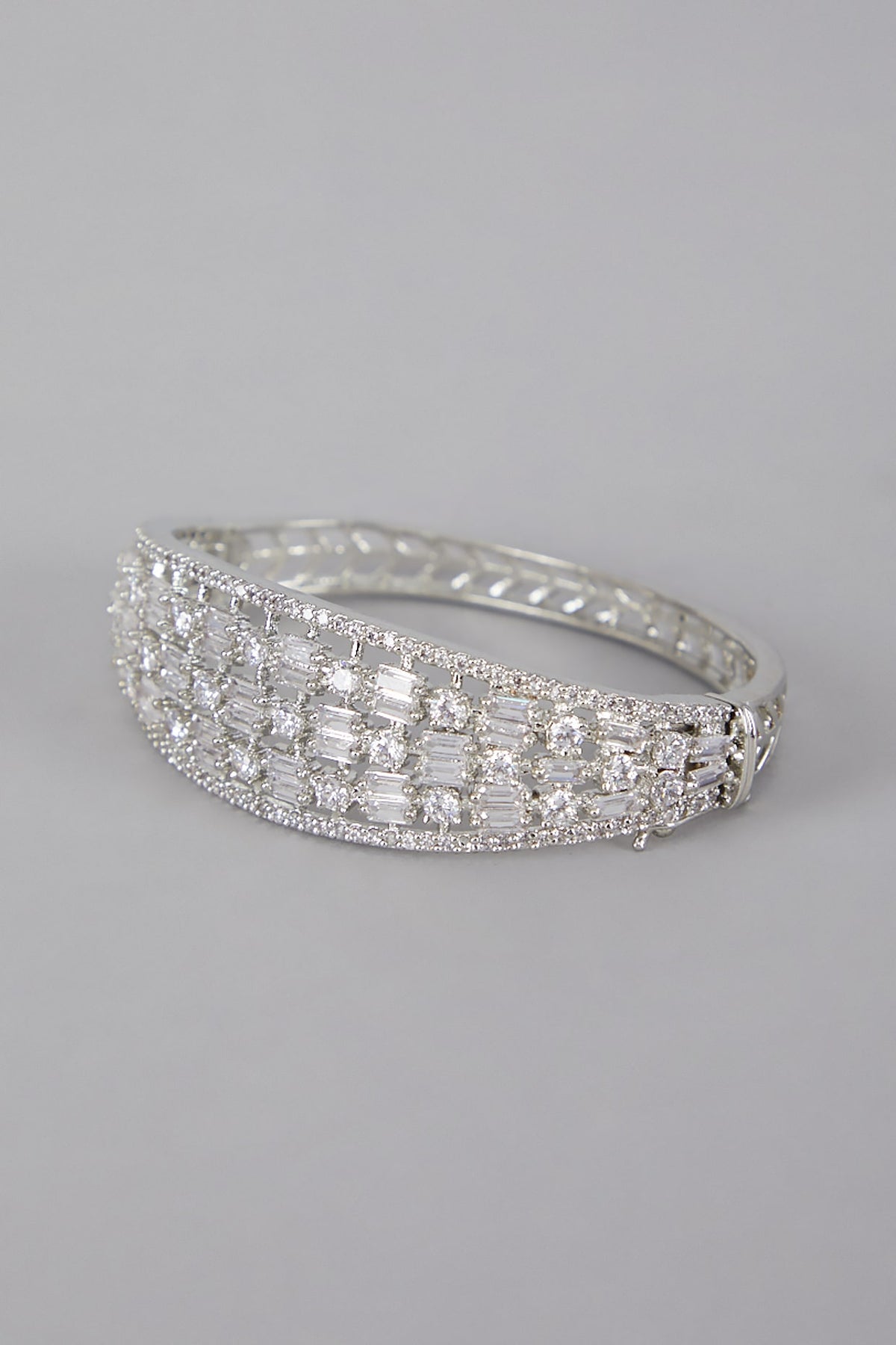 Silver Finish Diamond Bracelet