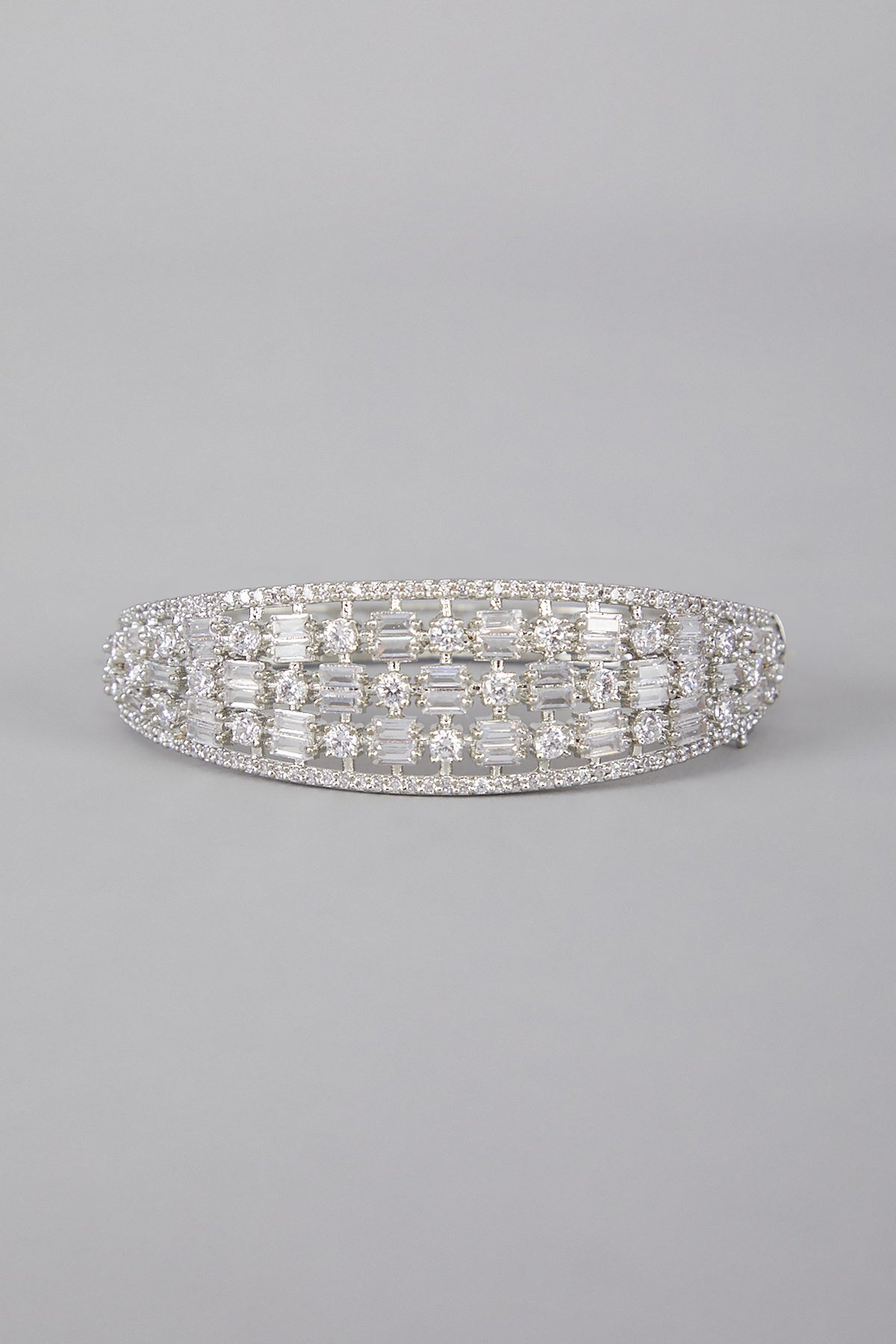 Silver Finish Diamond Bracelet