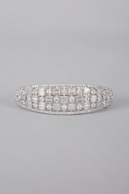 Silver Finish Diamond Bracelet