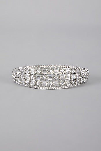 Silver Finish Diamond Bracelet