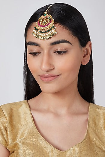 Gold Plated Kundan Maangtikka