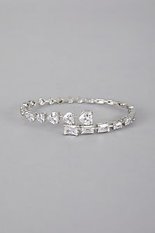 Silver Finish Diamond Studded Bracelet