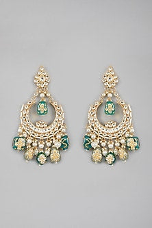Gold Plated Kundan Stone Earrings