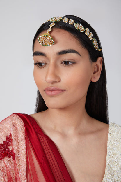 Gold Plated Kundan Mahapatti