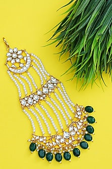 Gold Plated Kundan Polki Pasa