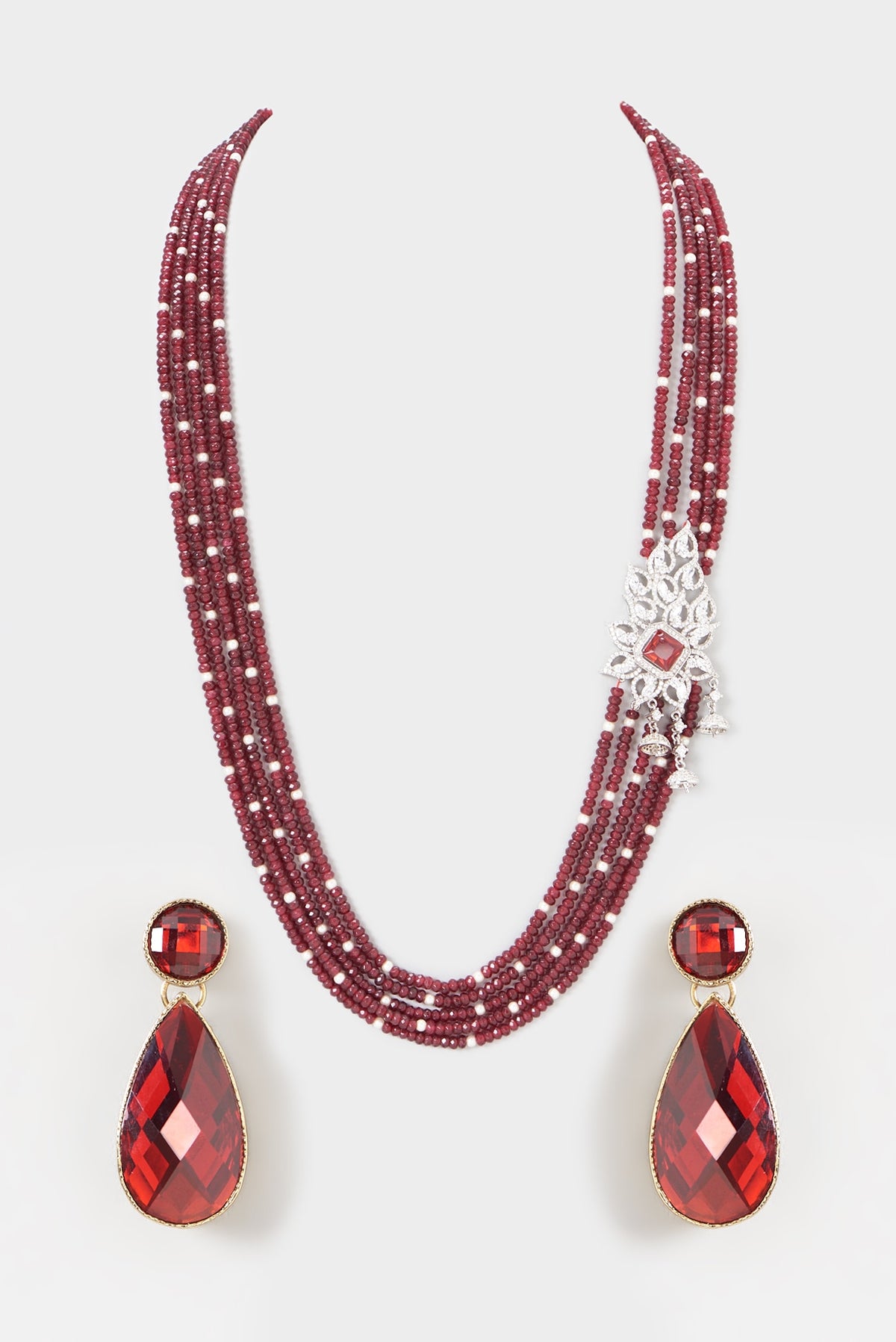 Gold Plated Kundan Polki Necklace Set