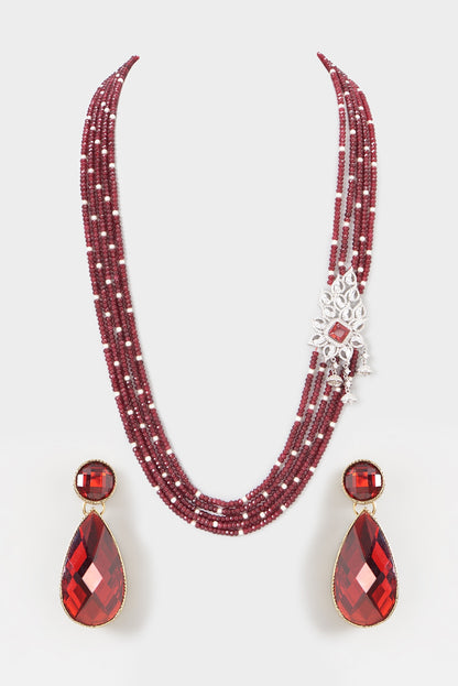Gold Plated Kundan Polki Necklace Set
