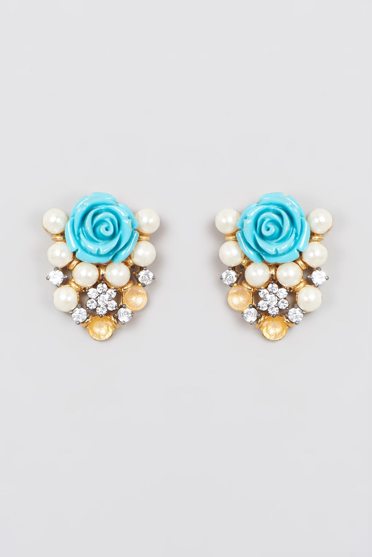 Gold Plated Kundan Polki Dangler Earrings