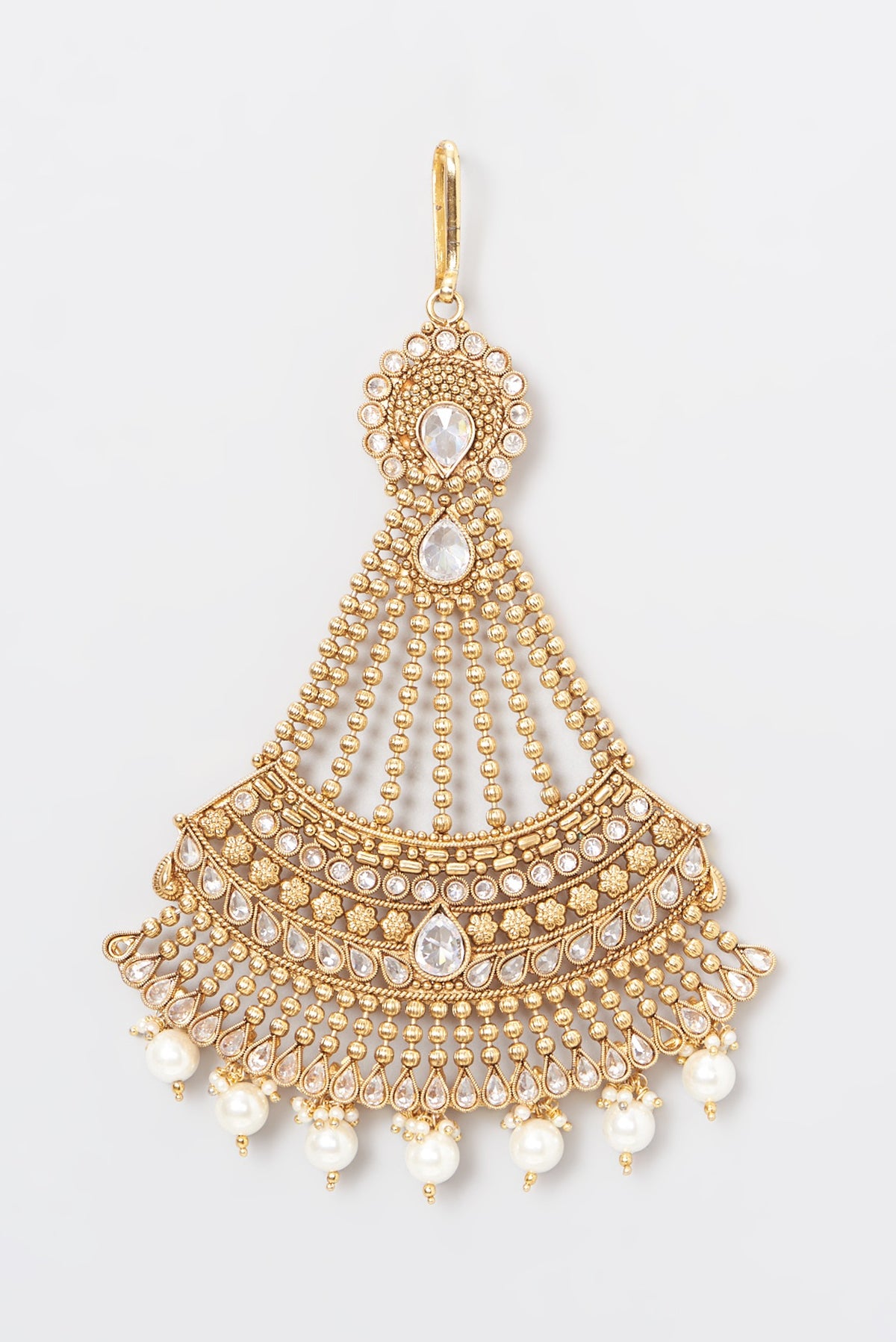 Gold Plated Kundan Polki & Pearl Pasa