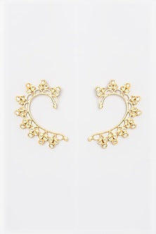 Gold Plated Kundan Polki Dangler Earrings