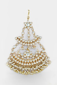Gold Plated Kundan & Pearl Necklace Set