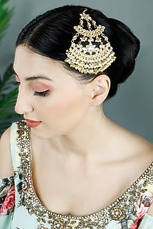 Gold Plated Kundan & Pearl Necklace Set