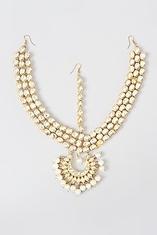 Gold Plated Kundan Polki Mathapatti