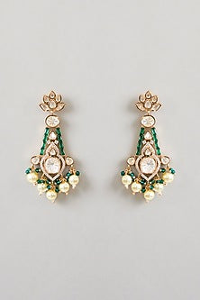Gold Finish Kundan Polki Choker Necklace Set
