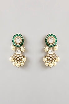 Gold Finish Kundan Polki Choker Necklace Set