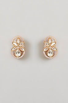 Gold Finish Crystal & Diamond Necklace Set