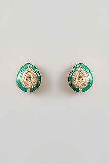 Black Rhodium Finish Pearl Stud Earrings
