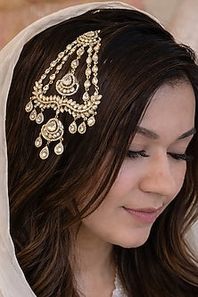 Gold Finish Kundan Polki Passa