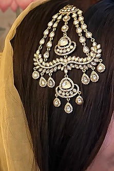 Gold Finish Kundan Polki Passa