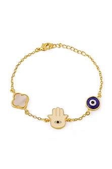 Gold Plated Evil-Eye Bracelet