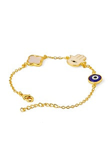Gold Plated Evil-Eye Bracelet