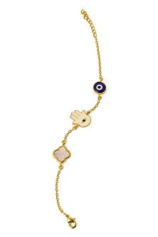 Gold Plated Evil-Eye Bracelet