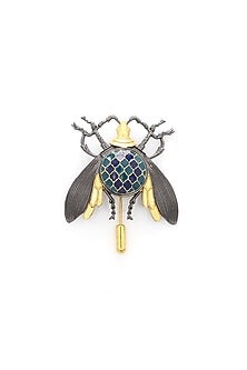 Multi-Colored Brass Enamelled Brooch