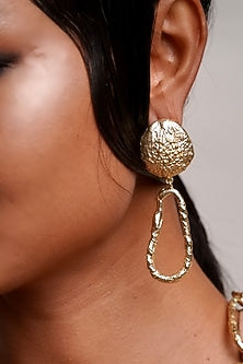 Gold Finish Brass Dangler Earrings