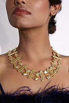 Gold Finish Brass Necklace