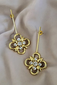 Gold Plated Swarovski Long Earrings