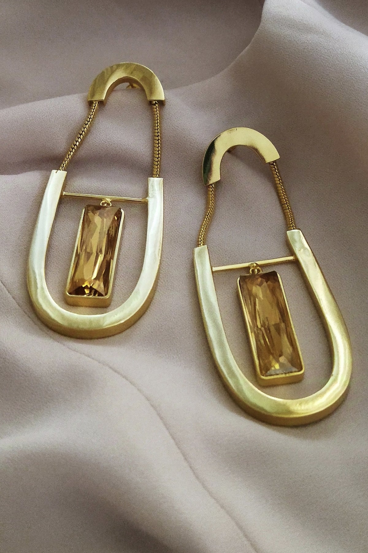 Gold Plated Swarovski Dangler Earrings