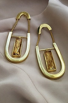 Gold Plated Swarovski Dangler Earrings